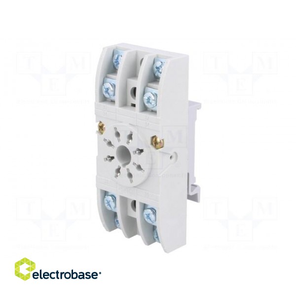 Socket | PIN: 8 | 10A | 250VAC | Mounting: DIN | Leads: screw terminals image 1