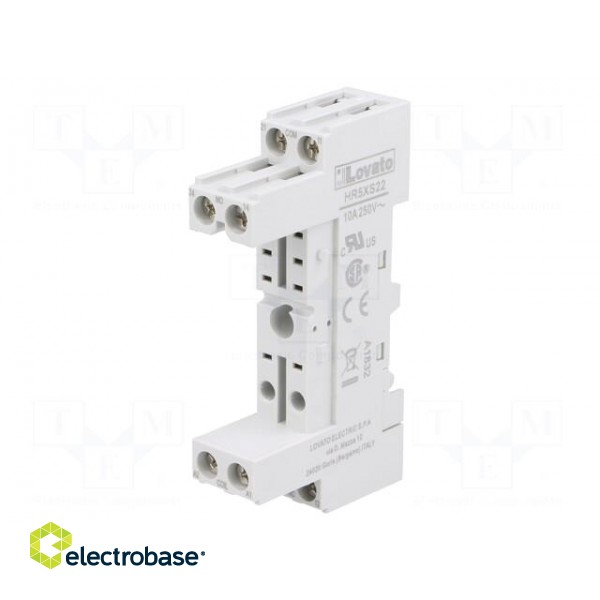 Socket | PIN: 8 | 10A | 250VAC | for DIN rail mounting image 1