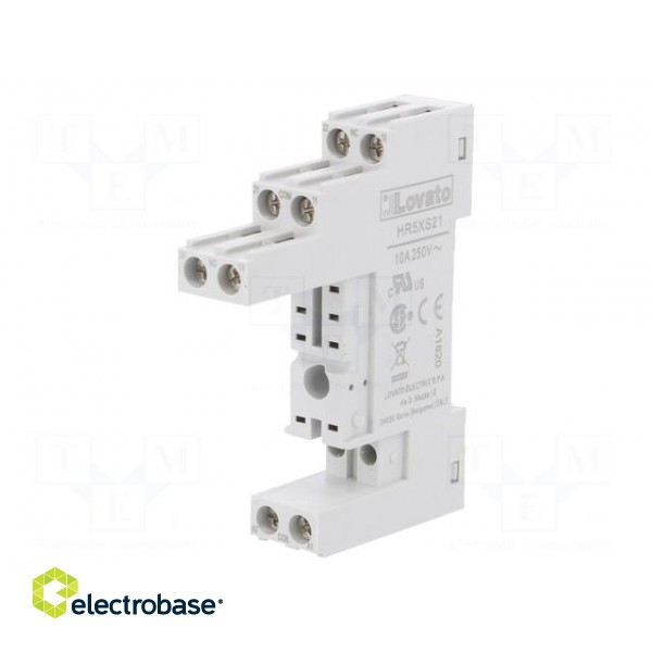 Socket | PIN: 8 | 10A | 250VAC | for DIN rail mounting image 1