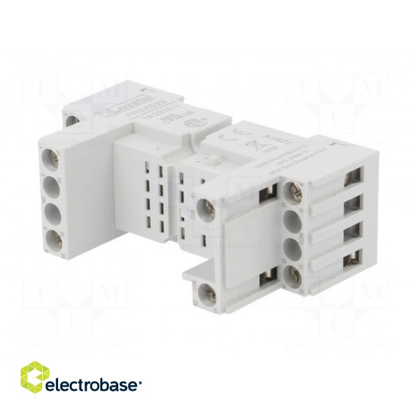 Socket | PIN: 8 | 10A | 250VAC | for DIN rail mounting | Series: HR60 image 2
