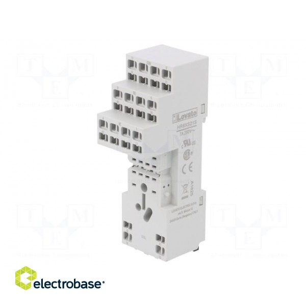 Socket | PIN: 8 | 10A | 250VAC | for DIN rail mounting | Series: HR60 image 1