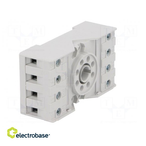 Socket | PIN: 8 | 10A | 250VAC | on panel,for DIN rail mounting | octal image 8