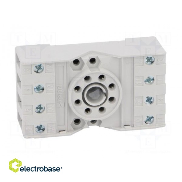 Socket | PIN: 8 | 10A | 250VAC | Mounting: DIN,on panel | Series: R15 image 9
