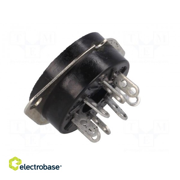 Socket | PIN: 8 | 10A | 250VAC | on panel | for soldering | Series: MT image 4