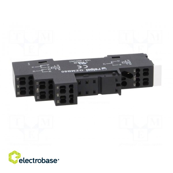 Socket | PIN: 8 | 10A | 300VAC | for DIN rail mounting | spring clamps image 9