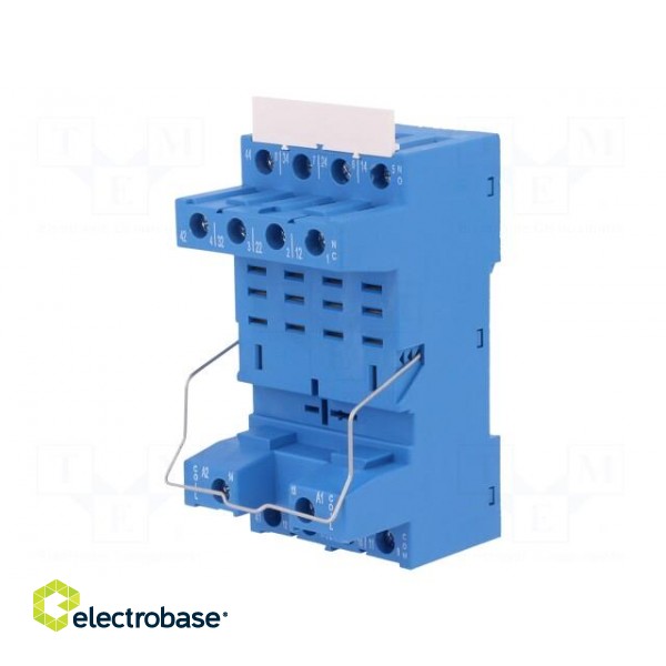 Socket | PIN: 8 | 12A | 250VAC | 096.71 | for DIN rail mounting image 1