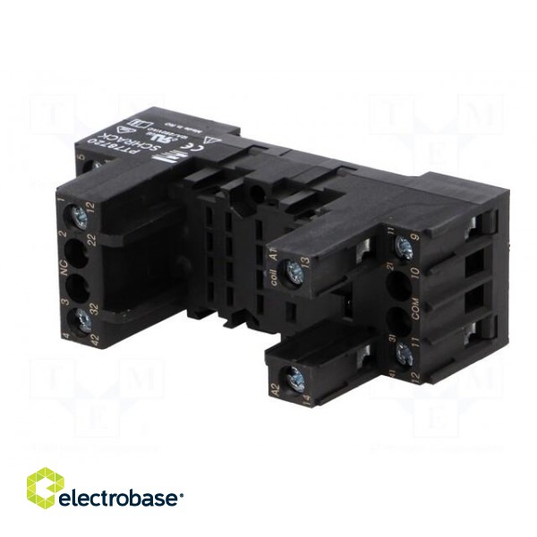 Socket | PIN: 8 | 12A | 250VAC | for DIN rail mounting | Series: PT фото 2