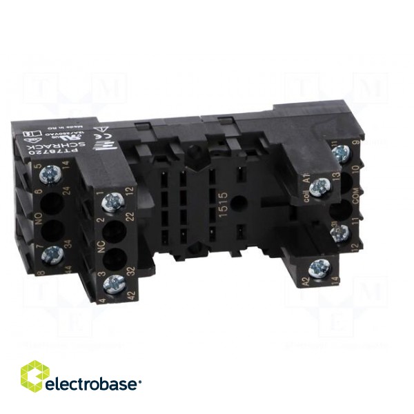 Socket | PIN: 8 | 12A | 250VAC | for DIN rail mounting | Series: PT фото 9