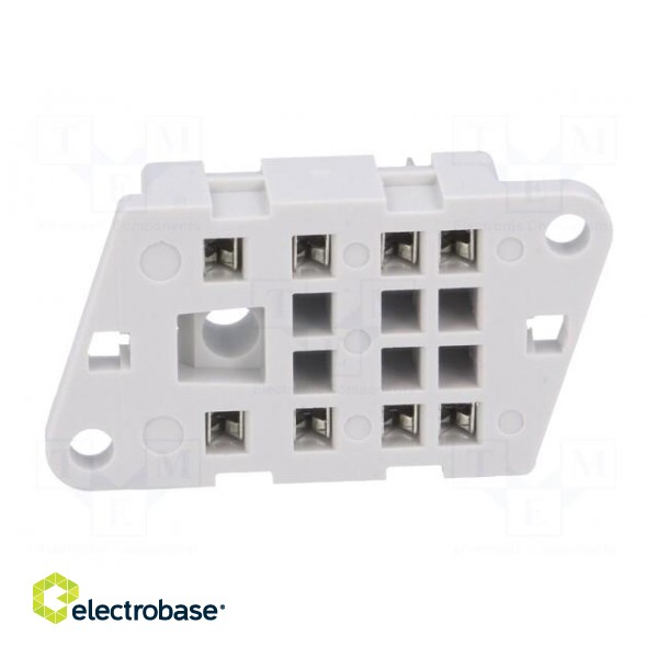 Socket | PIN: 8 | 12A | 250VAC | on panel | for soldering | Series: R2,R2N image 9