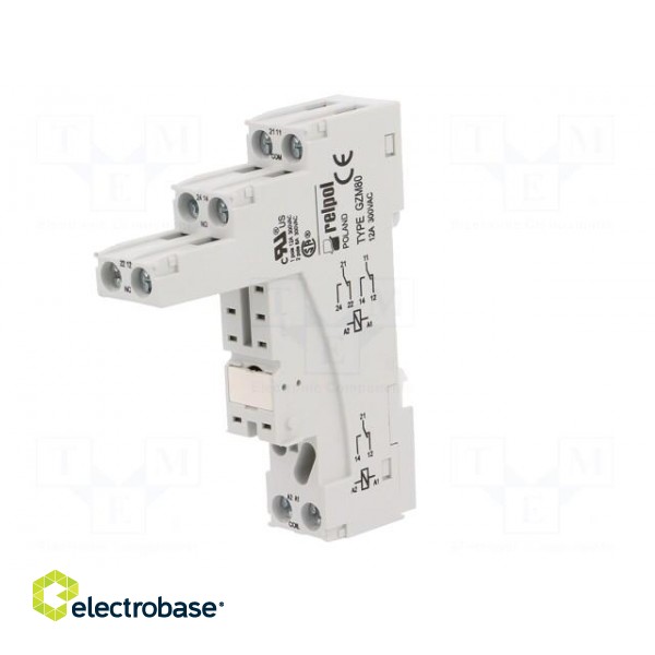 Socket | PIN: 8 | 12A | 300VAC | Mounting: DIN,on panel | -40÷70°C фото 2