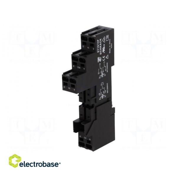 Socket | PIN: 8 | 16A | 240VAC | H: 48.3mm | W: 15.8mm | spring clamps image 1