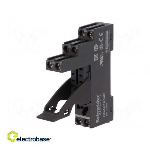 Socket | PIN: 8 | 5A | 250VAC | Mounting: DIN | Leads: screw terminals фото 1