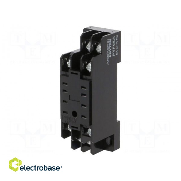 Socket | PIN: 8 | 5A | 277VAC | for DIN rail mounting | screw terminals фото 1