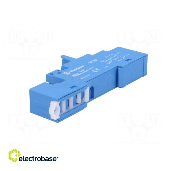 Socket | PIN: 8 | 8A | 250VAC | 097.01,097.71 | for DIN rail mounting image 4