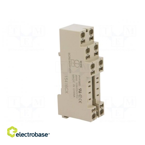 Socket | PIN: 8 | H3YN-2 | for DIN rail mounting | Series: MY2 image 8
