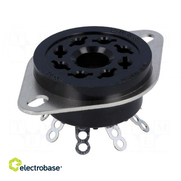 Socket | PIN: 8 | Mounting: soldered | Series: MK2 | octal image 1