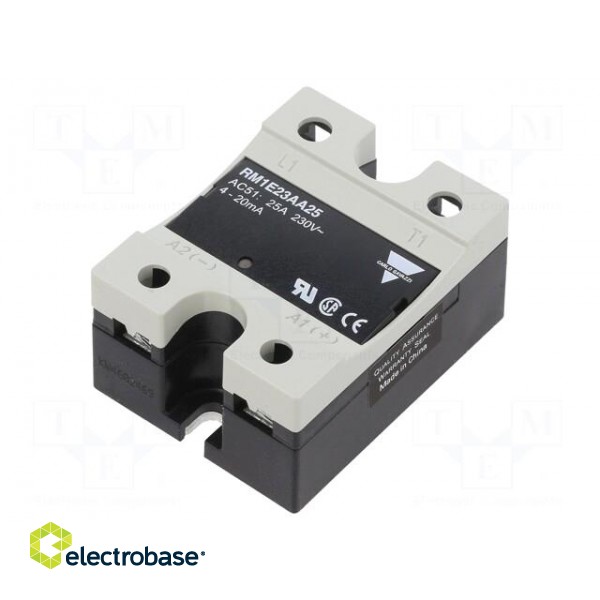 Relay: solid state | Icntrl: 4÷20mA | 25A | 90÷280VAC | -20÷70°C