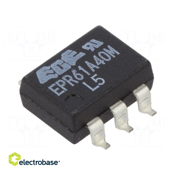 Relay: solid state | Icntrl max: 50mA | 130mA | max.400VAC | 30Ω | SMD6