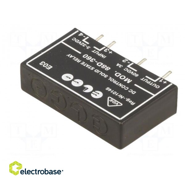 Relay: solid state | SPST-NO | Ucntrl: 3÷32VDC | 3A | max.60VDC image 6