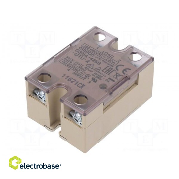 Relay: solid state | Ucntrl: 100÷240VAC | 25A | 200÷480VAC | -30÷80°C фото 1