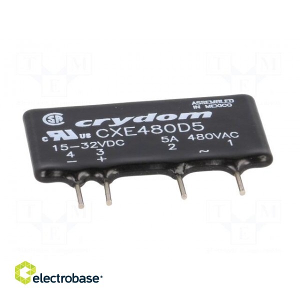 Relay: solid state | Ucntrl: 15÷32VDC | 5A | 48÷660VAC | THT | SIP image 9