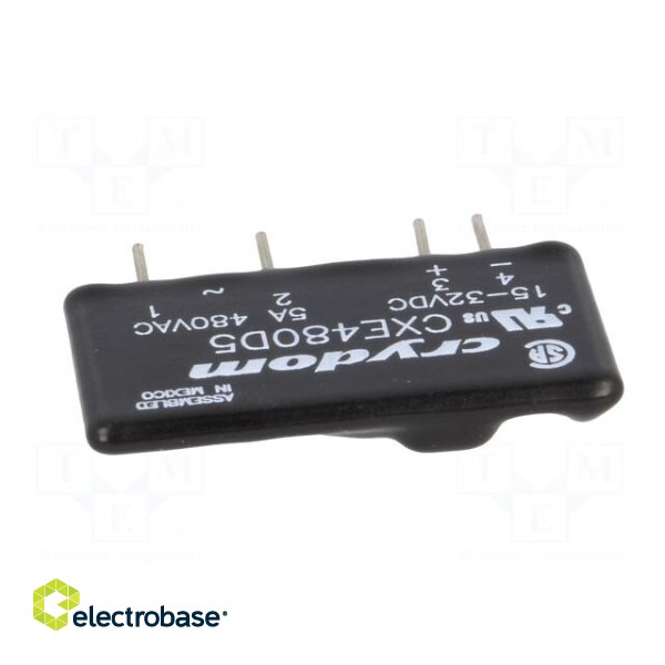 Relay: solid state | Ucntrl: 15÷32VDC | 5A | 48÷660VAC | THT | SIP image 5