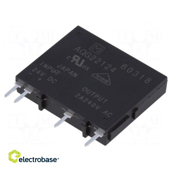 Relay: solid state | Ucntrl: 19.2÷28.8VDC | 2A | 75÷264VAC | PCB,THT