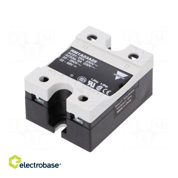 Relay: solid state | Ucntrl: 20÷280VAC | 25A | 24÷265VAC | -20÷70°C image 1