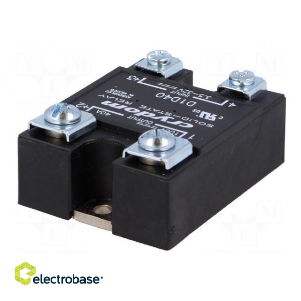 Relay: solid state | Ucntrl: 3.5÷32VDC | 40A | 1÷100VDC | -40÷100°C image 6