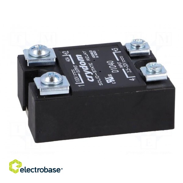 Relay: solid state | Ucntrl: 3.5÷32VDC | 40A | 1÷100VDC | -40÷100°C image 7