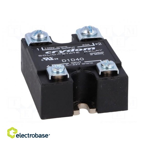 Relay: solid state | Ucntrl: 3.5÷32VDC | 40A | 1÷100VDC | -40÷100°C image 9