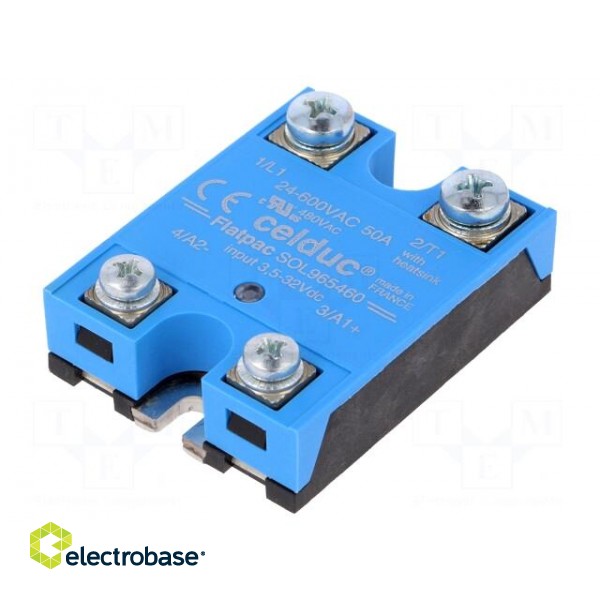 Relay: solid state | Ucntrl: 3.5÷32VDC | 50A | 24÷600VAC | -55÷100°C фото 1