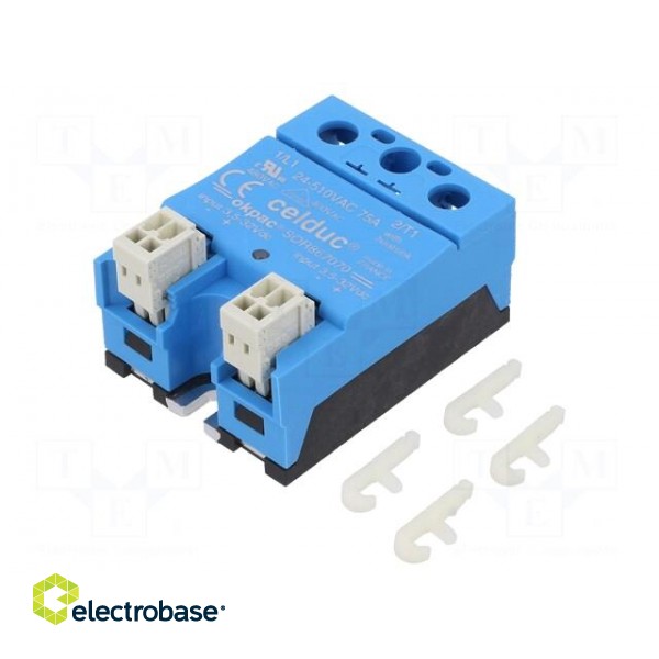 Relay: solid state | Ucntrl: 3.5÷32VDC | 75A | 24÷510VAC | -40÷100°C фото 1