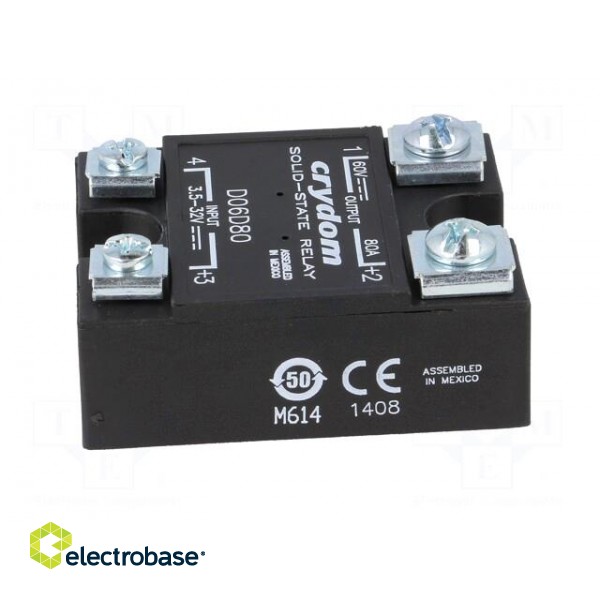 Relay: solid state | Ucntrl: 3.5÷32VDC | 80A | 0÷60VDC | -40÷100°C image 3