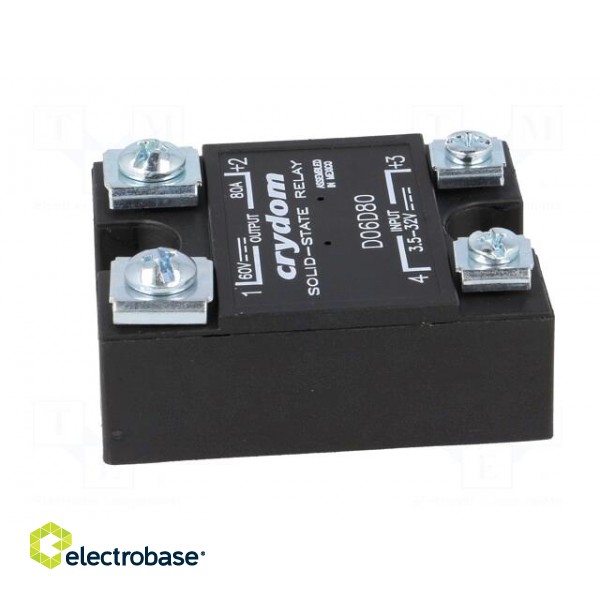 Relay: solid state | Ucntrl: 3.5÷32VDC | 80A | 0÷60VDC | -40÷100°C image 7