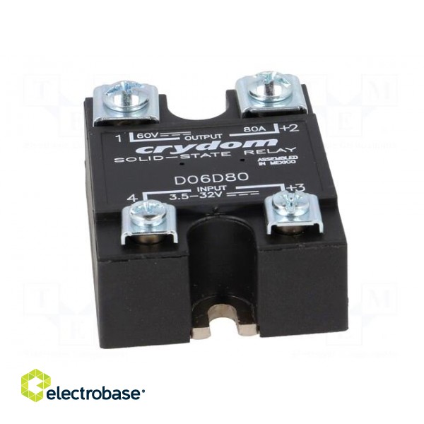 Relay: solid state | Ucntrl: 3.5÷32VDC | 80A | 0÷60VDC | -40÷100°C image 9