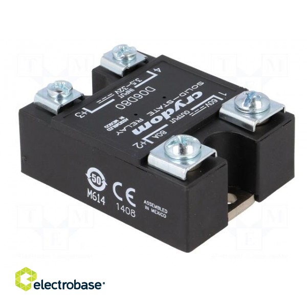 Relay: solid state | Ucntrl: 3.5÷32VDC | 80A | 0÷60VDC | -40÷100°C image 4