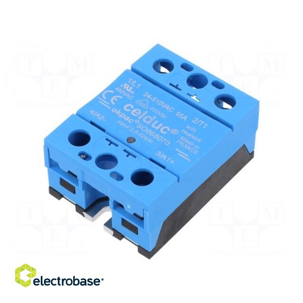 Relay: solid state | Ucntrl: 3.5÷32VDC | 95A | 24÷510VAC | -40÷100°C image 1