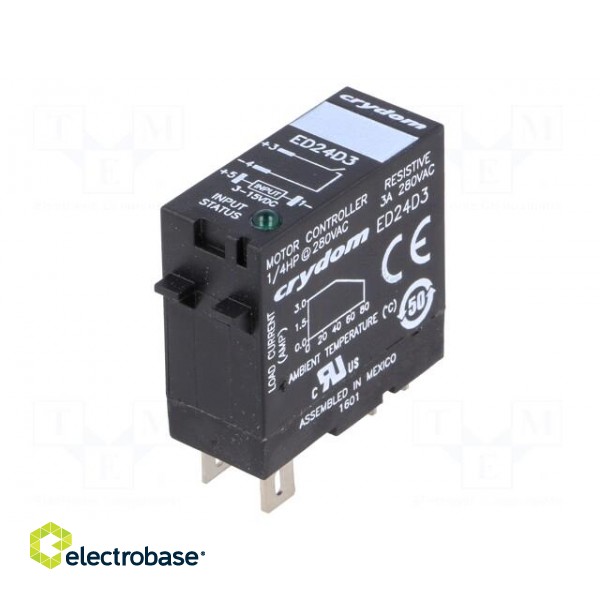 Relay: solid state | Ucntrl: 3÷15VDC | 3A | 24÷280VAC | socket image 1