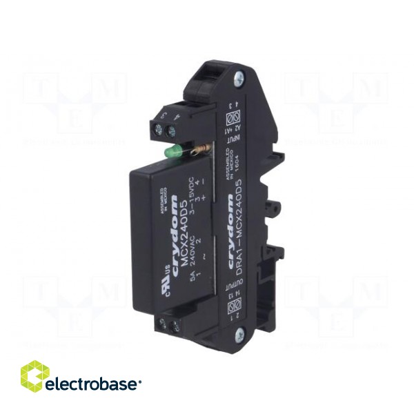 Relay: solid state | Ucntrl: 3÷15VDC | 5A | 12÷280VAC | DIN | -30÷80°C image 1