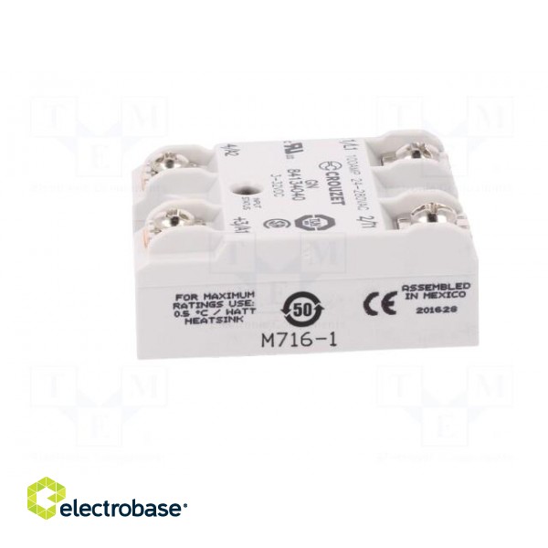 Relay: solid state | Ucntrl: 3÷32VDC | 100A | 24÷280VAC | on panel фото 3