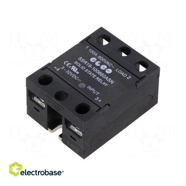 Relay: solid state | Ucntrl: 3÷32VDC | 100A | 24÷660VAC | -30÷80°C