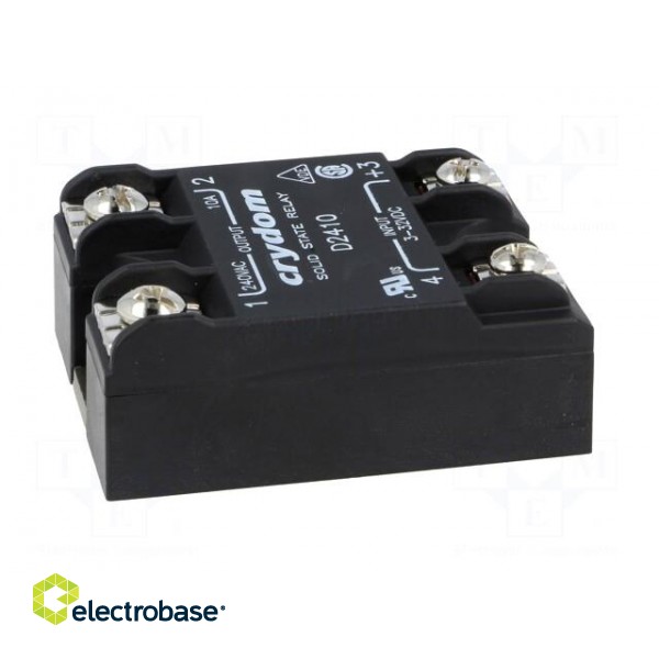 Relay: solid state | Ucntrl: 3÷32VDC | 10A | 24÷280VAC | -40÷80°C | IP00 image 7