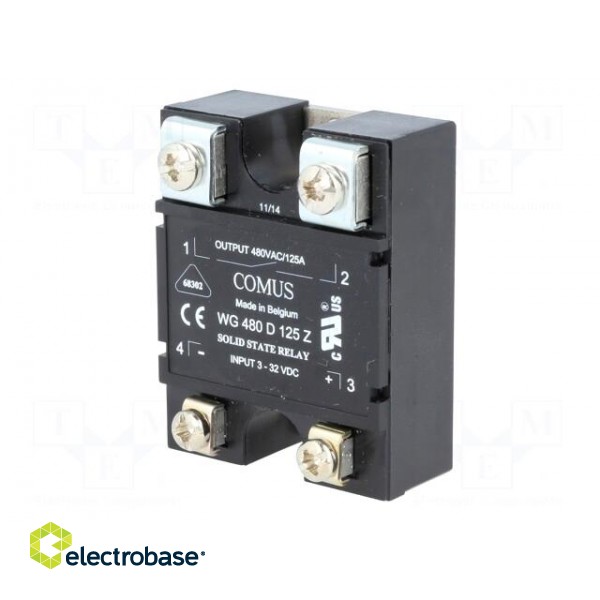 Relay: solid state | Ucntrl: 3÷32VDC | 125A | 24÷530VAC | -20÷80°C фото 2