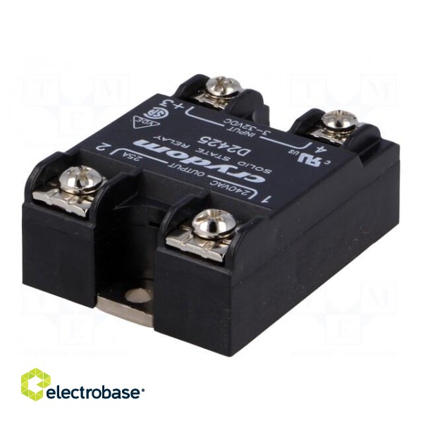 Relay: solid state | Ucntrl: 3÷32VDC | 25A | 24÷280VAC | -40÷80°C | IP00 image 6