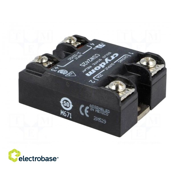 Relay: solid state | Ucntrl: 3÷32VDC | 25A | 24÷280VAC | -40÷80°C | IP00 image 4