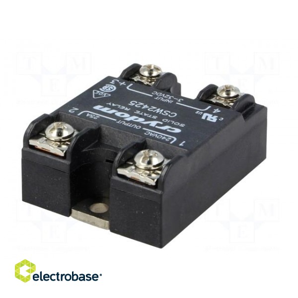 Relay: solid state | Ucntrl: 3÷32VDC | 25A | 24÷280VAC | -40÷80°C | IP00 фото 6