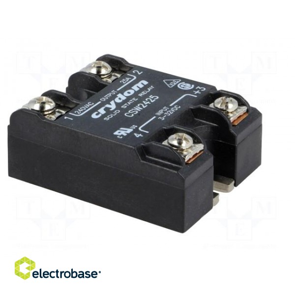 Relay: solid state | Ucntrl: 3÷32VDC | 25A | 24÷280VAC | -40÷80°C | IP00 фото 8