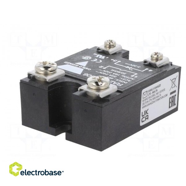 Relay: solid state | Ucntrl: 3÷32VDC | 50A | 24÷280VAC | -20÷70°C фото 6