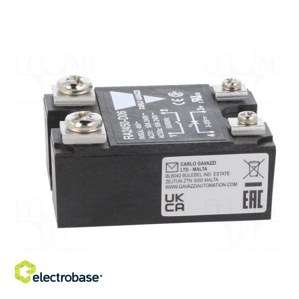 Relay: solid state | Ucntrl: 3÷32VDC | 50A | 24÷280VAC | -20÷70°C фото 7